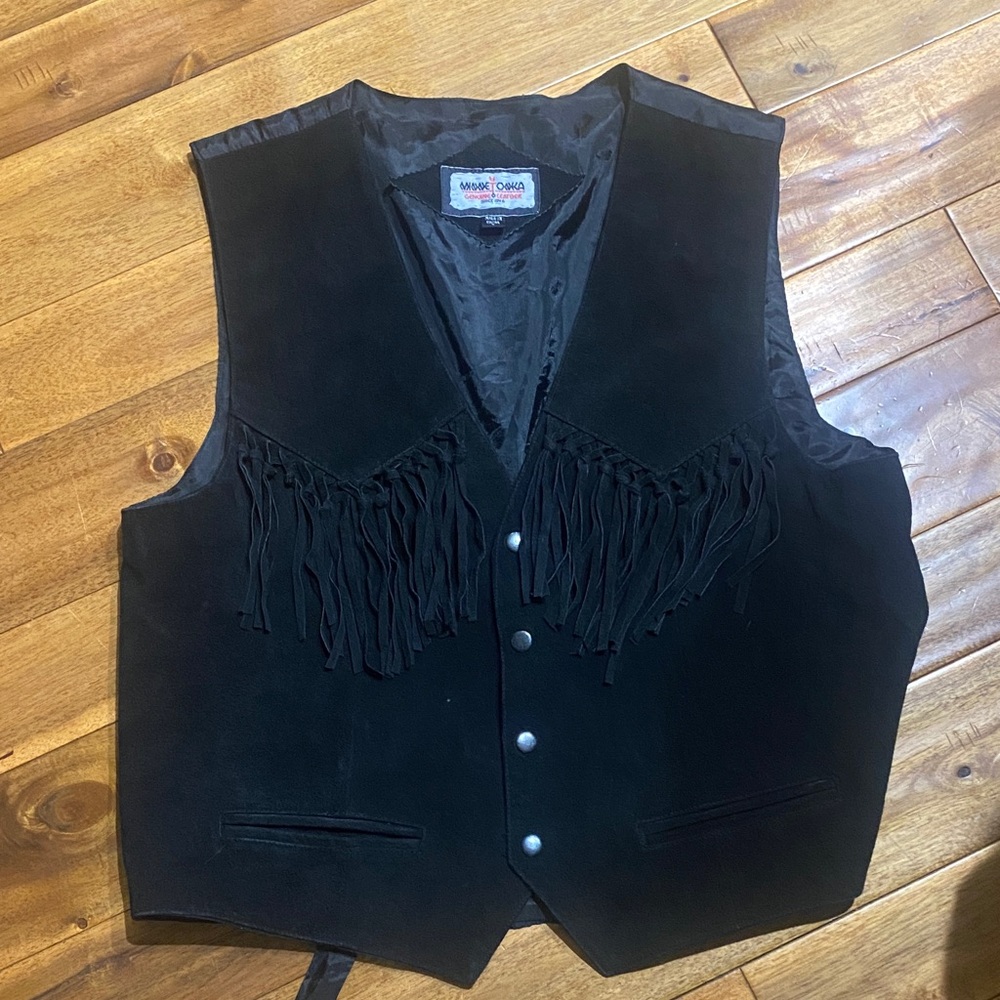 Leather Minnetonka Fringe Vest-Rare vintage find